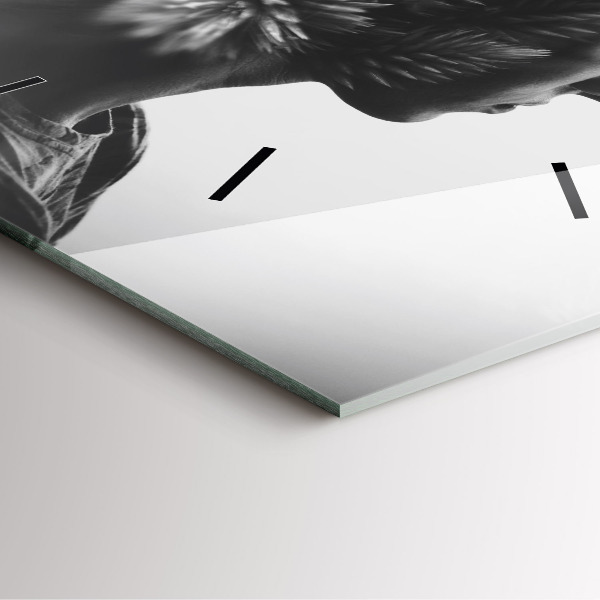 Wanduhr quadratisch mit motiv Menschliche Empfindsamkeit des Denkens