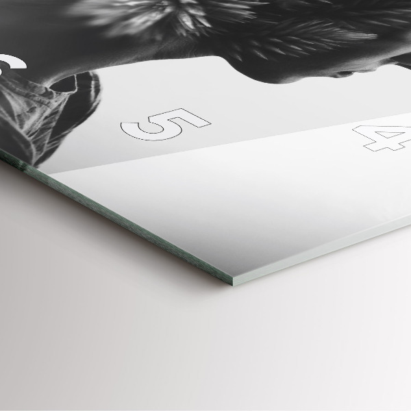 Wanduhr quadratisch mit motiv Menschliche Empfindsamkeit des Denkens