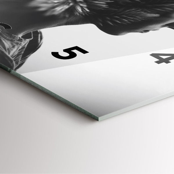 Wanduhr quadratisch mit motiv Menschliche Empfindsamkeit des Denkens