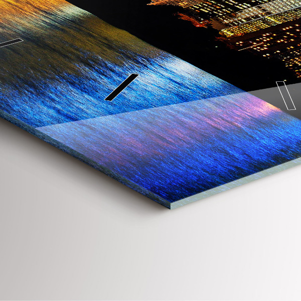 Wanduhr quadratisch Sydney am Abend