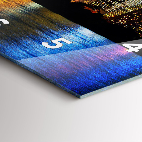 Wanduhr quadratisch Sydney am Abend