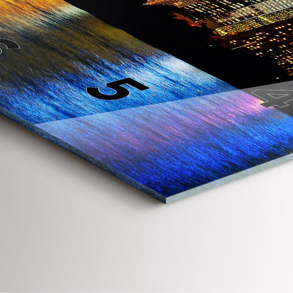 Wanduhr quadratisch Sydney am Abend