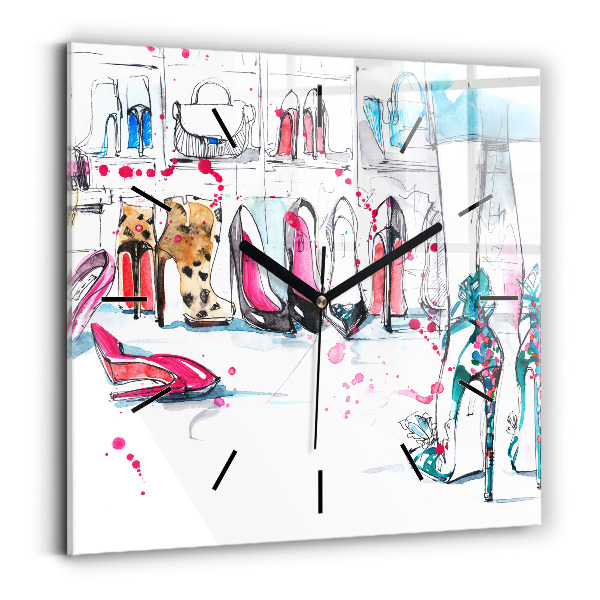 Wanduhr modern quadratisch Element der Weiblichkeit