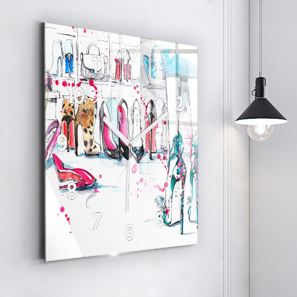 Wanduhr modern quadratisch Element der Weiblichkeit