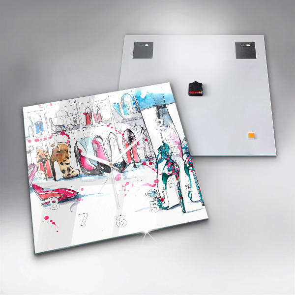 Wanduhr modern quadratisch Element der Weiblichkeit