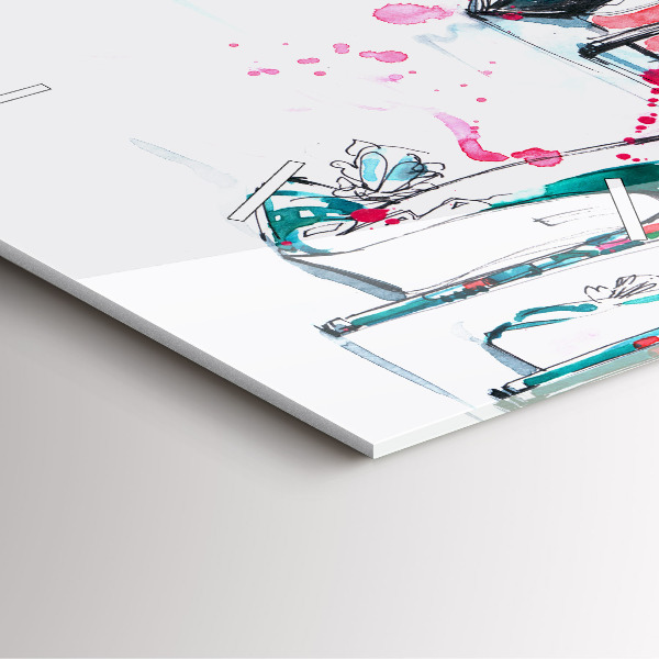 Wanduhr modern quadratisch Element der Weiblichkeit