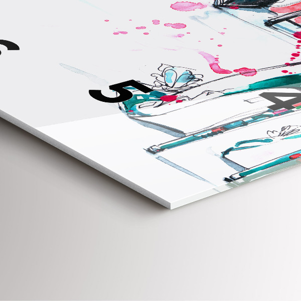 Wanduhr modern quadratisch Element der Weiblichkeit