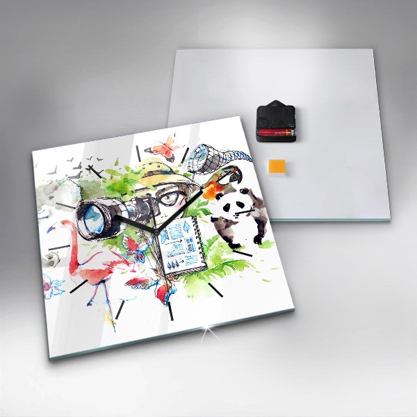 Wanduhr quadratisch mit motiv Zoologe