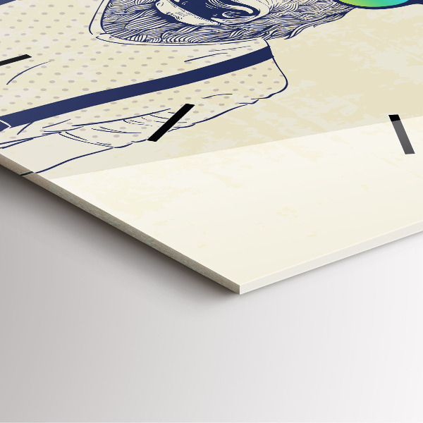 Wanduhr quadratisch Abstrakte Hirsche