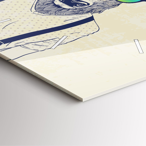 Wanduhr quadratisch Abstrakte Hirsche