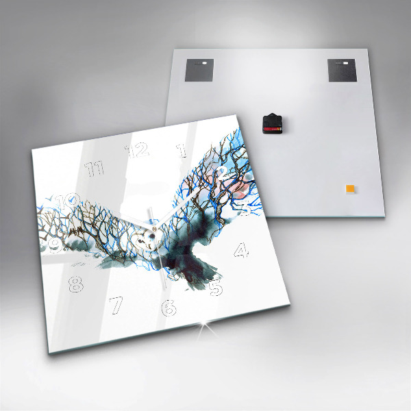 Wanduhr quadratisch Freiheit und die Natur der Vögel