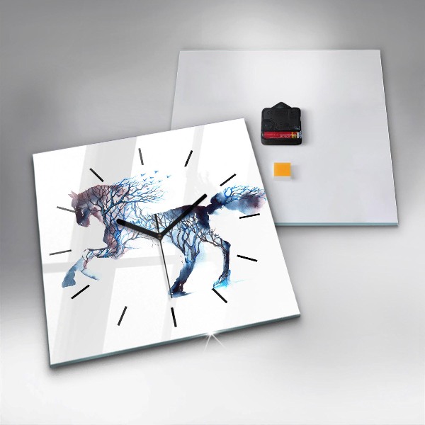 Wanduhr modern quadratisch Tier Natur Altruismus