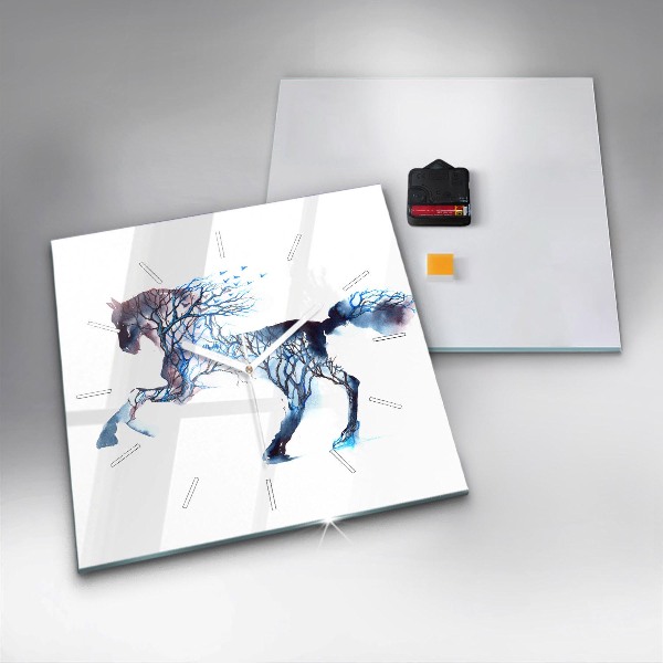 Wanduhr modern quadratisch Tier Natur Altruismus