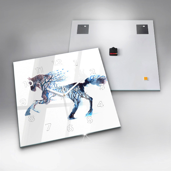 Wanduhr modern quadratisch Tier Natur Altruismus