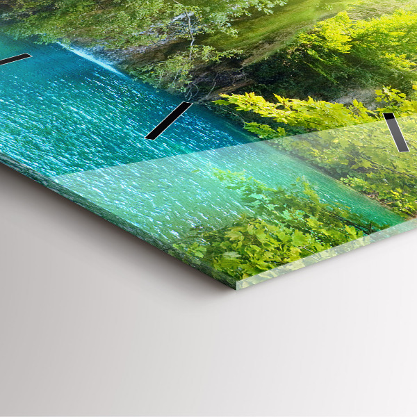 Wanduhr quadratisch Lagunenlandschaft