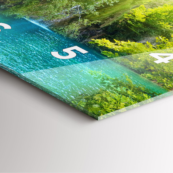 Wanduhr quadratisch Lagunenlandschaft