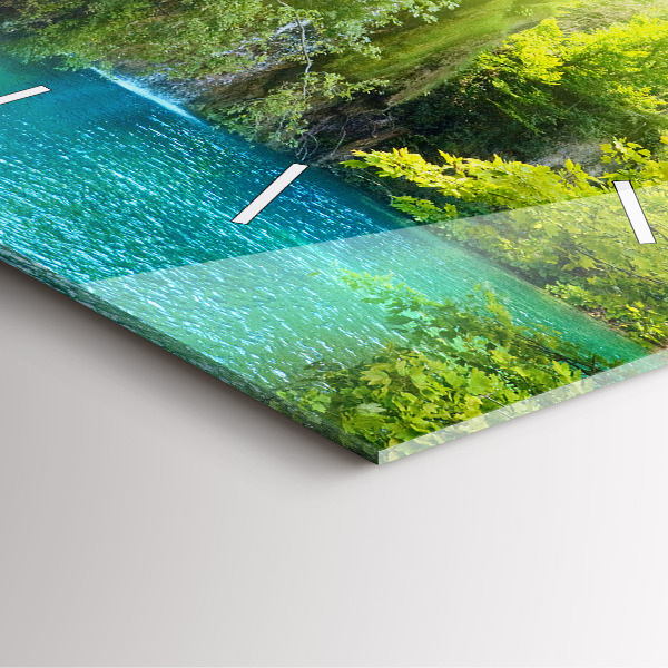 Wanduhr quadratisch Lagunenlandschaft