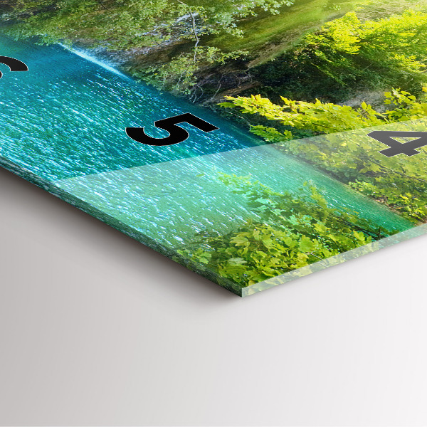 Wanduhr quadratisch Lagunenlandschaft