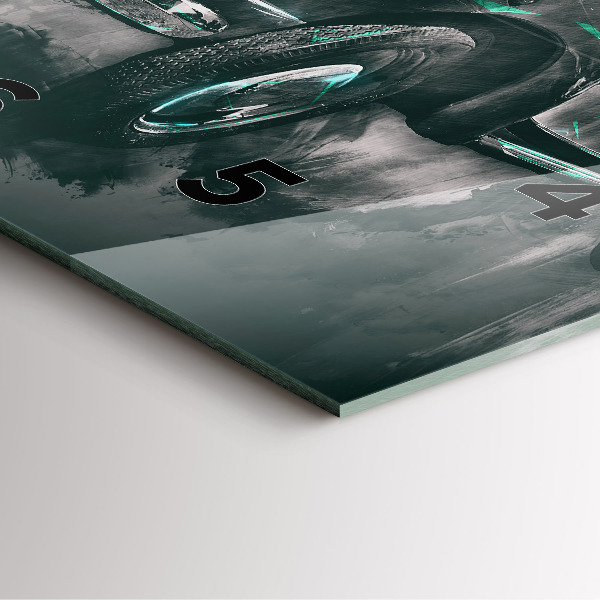 Wanduhr modern quadratisch Oldschool Auto