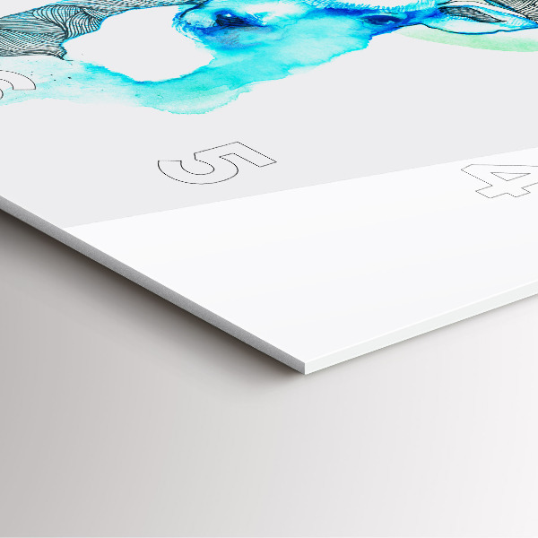 Wanduhr quadratisch mit motiv Illustration eines Rehs