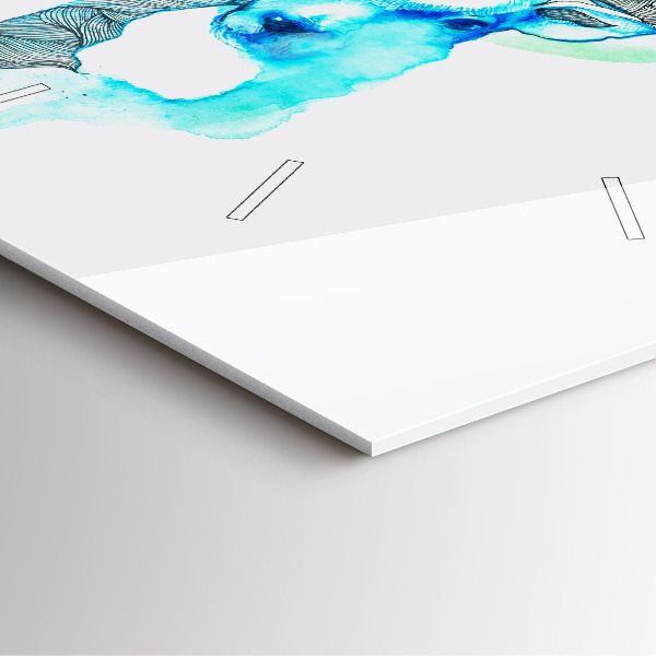 Wanduhr quadratisch mit motiv Illustration eines Rehs