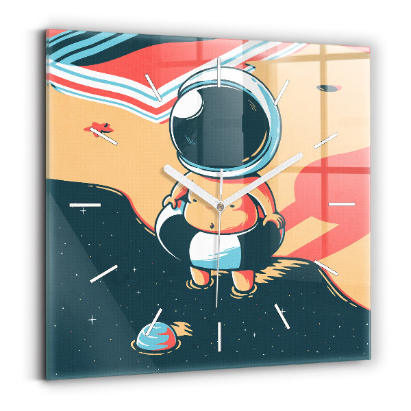 Wanduhr modern quadratisch Phantasie eines Kindes