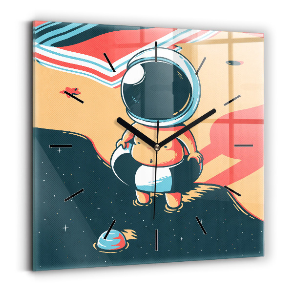 Wanduhr modern quadratisch Phantasie eines Kindes