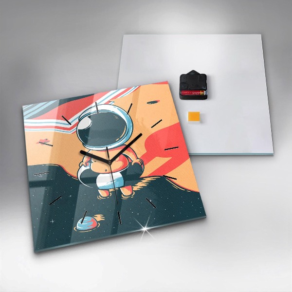 Wanduhr modern quadratisch Phantasie eines Kindes