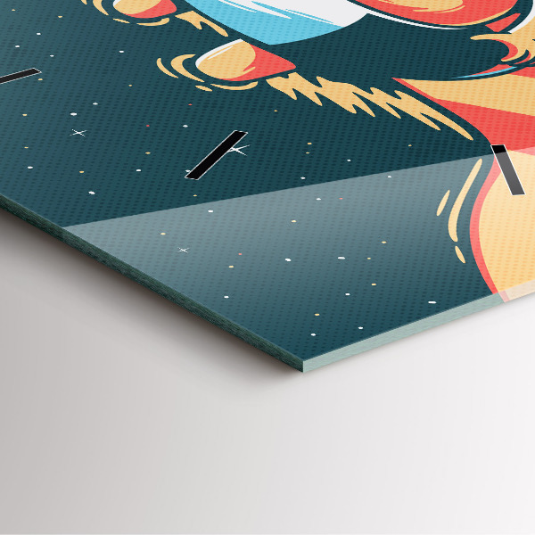 Wanduhr modern quadratisch Phantasie eines Kindes