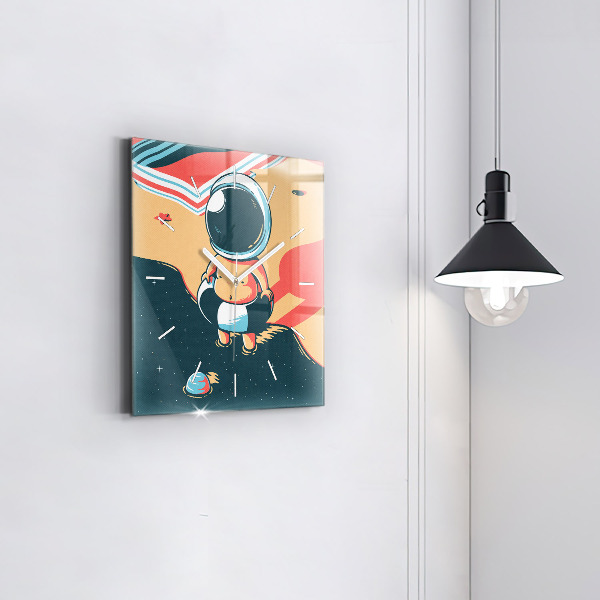 Wanduhr modern quadratisch Phantasie eines Kindes