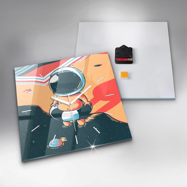 Wanduhr modern quadratisch Phantasie eines Kindes