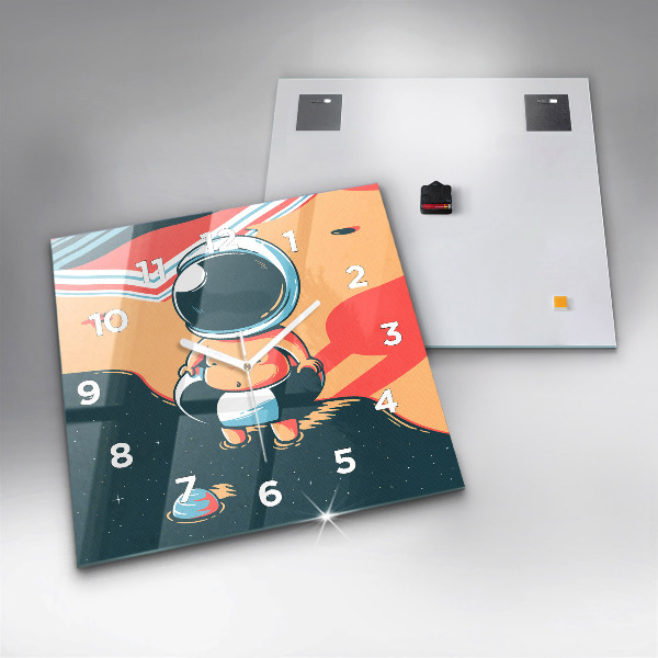 Wanduhr modern quadratisch Phantasie eines Kindes