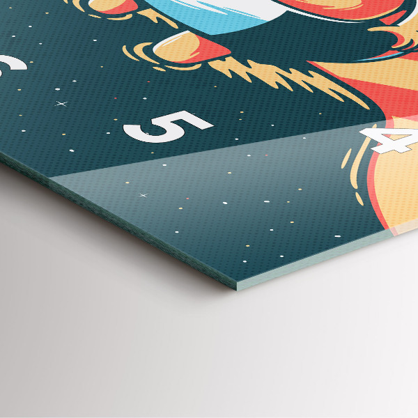 Wanduhr modern quadratisch Phantasie eines Kindes