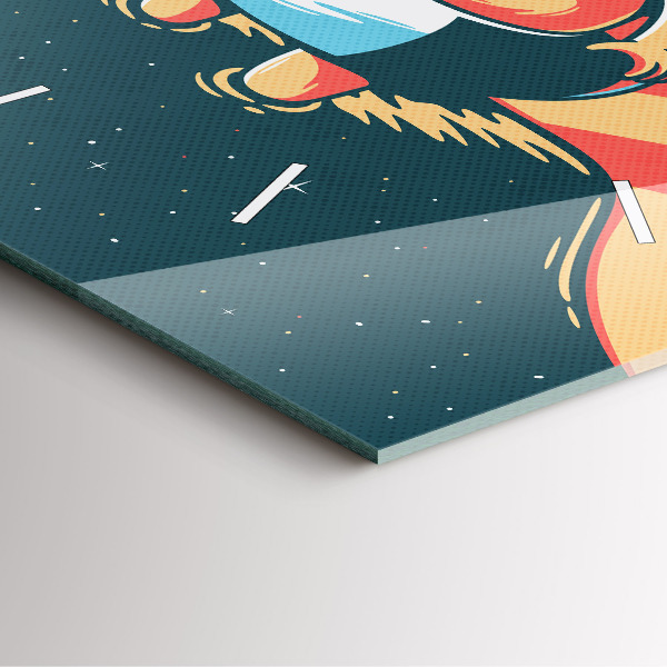 Wanduhr modern quadratisch Phantasie eines Kindes