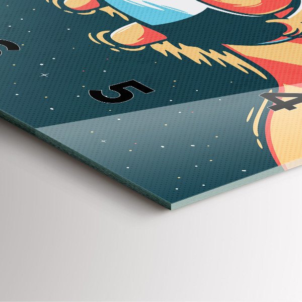 Wanduhr modern quadratisch Phantasie eines Kindes