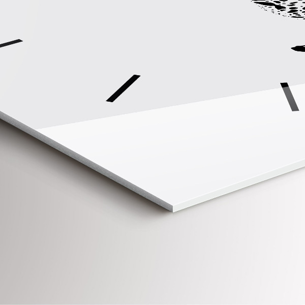 Wanduhr quadratisch mit motiv Silhouette eines Panthers