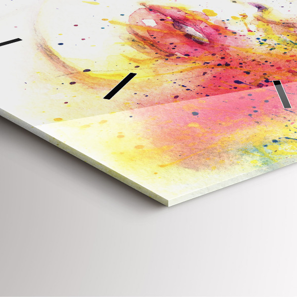 Wanduhr quadratisch mit motiv Porträt einer geheimnisvollen Frau