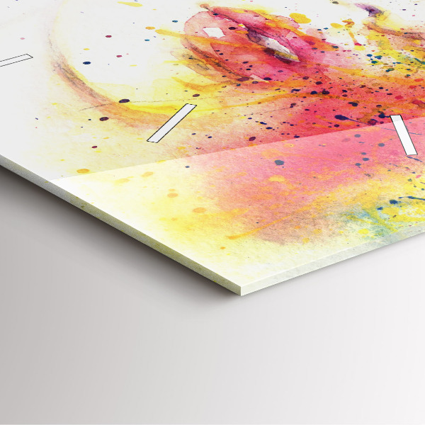 Wanduhr quadratisch mit motiv Porträt einer geheimnisvollen Frau