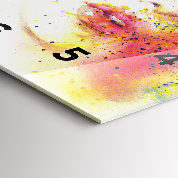 Wanduhr quadratisch mit motiv Porträt einer geheimnisvollen Frau