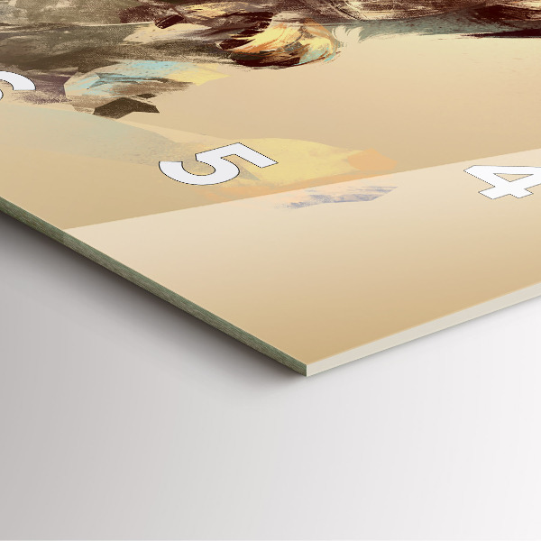 Wanduhr quadratisch Eule - ein Zeichen der Weisheit