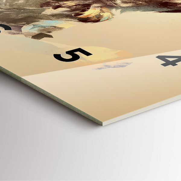 Wanduhr quadratisch Eule - ein Zeichen der Weisheit