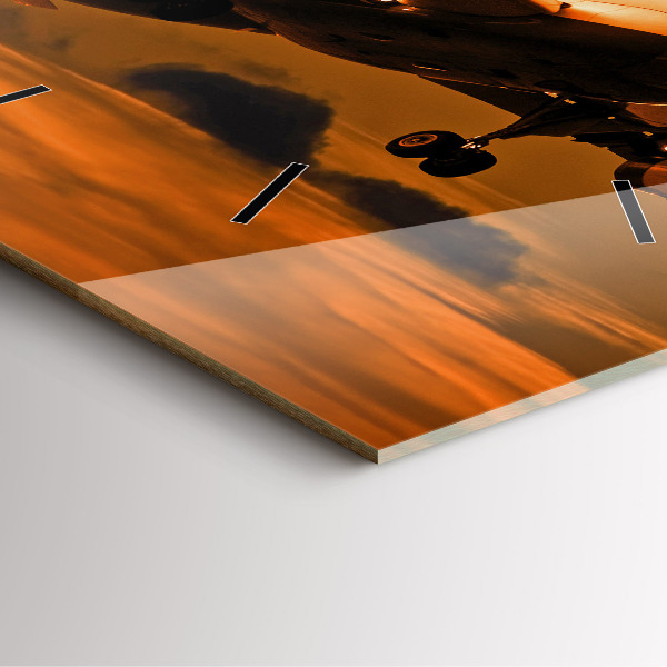 Wanduhr modern quadratisch Reise mit dem Flugzeug