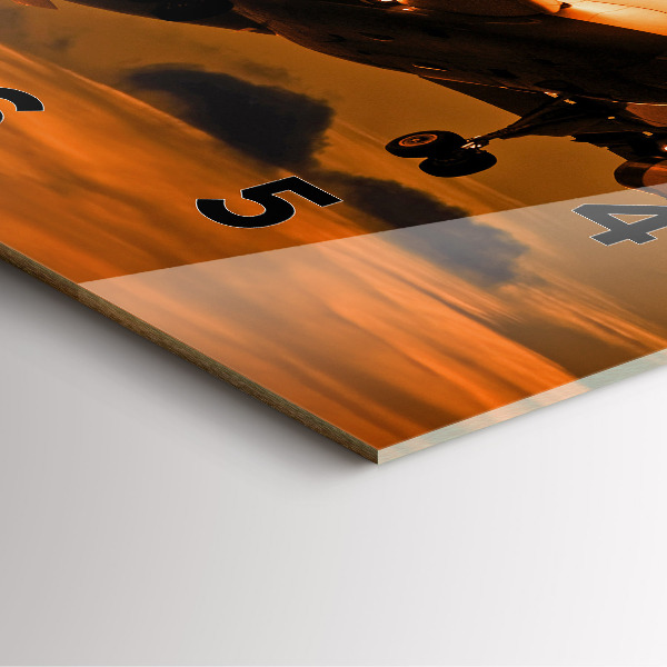 Wanduhr modern quadratisch Reise mit dem Flugzeug