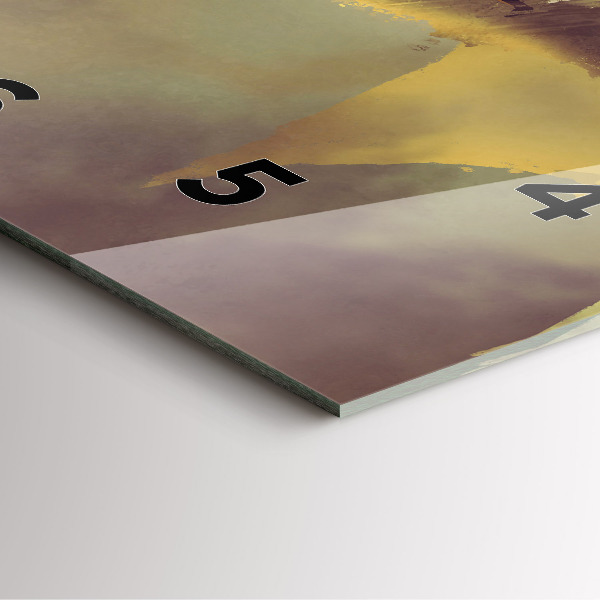 Wanduhr quadratisch Illustration eines Drachenreiters