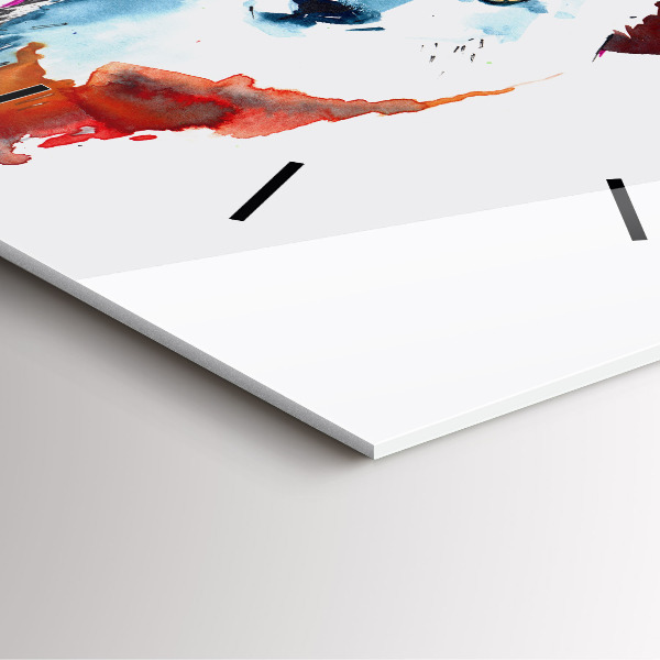 Wanduhr modern quadratisch Werwolf Vollmond und Luna