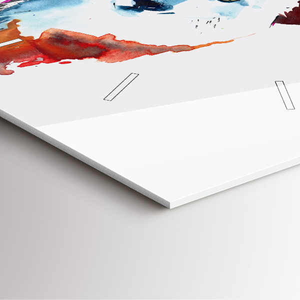 Wanduhr modern quadratisch Werwolf Vollmond und Luna