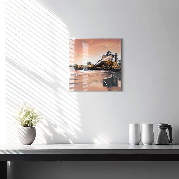 Wanduhr quadratisch mit motiv Sherman Küste