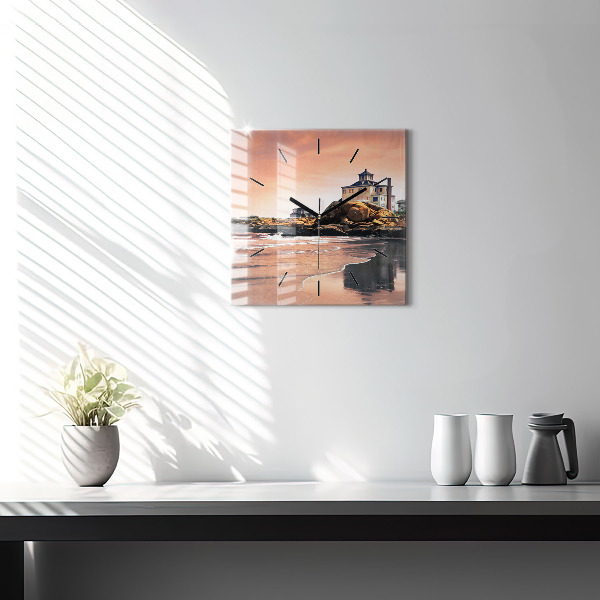 Wanduhr quadratisch mit motiv Sherman Küste