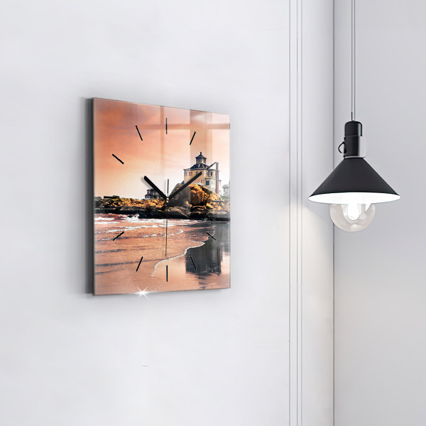 Wanduhr quadratisch mit motiv Sherman Küste