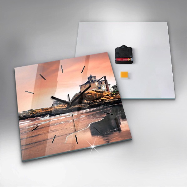 Wanduhr quadratisch mit motiv Sherman Küste